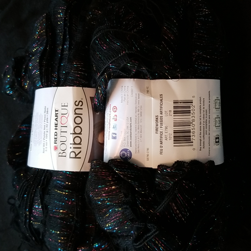 Red Heart Boutique Ribbon Yarn (Fire, Fireworks, Marble, Rosebud, Sangria 2 ea.) - Picture 5 of 11